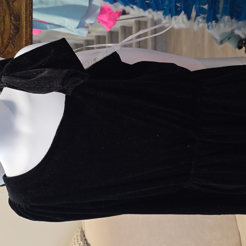*BNWT* ZARA Kids | Black | ASYMMETRICAL VELVET JUMPSUIT